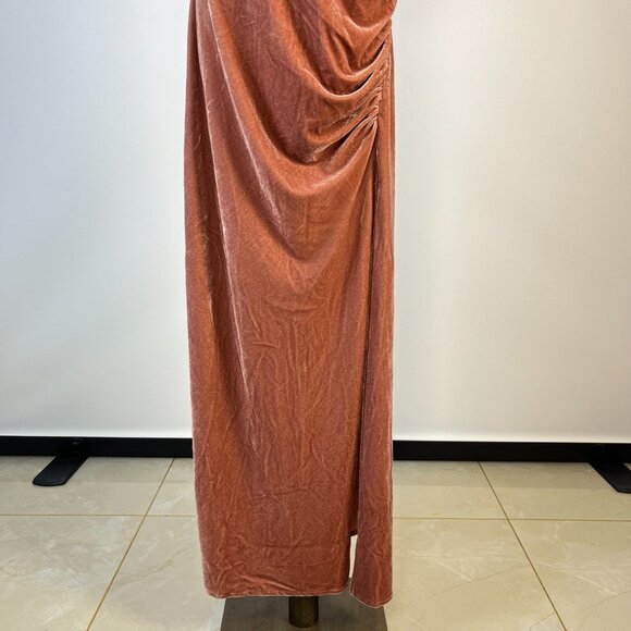 NWT Reformation Brecken Velvet Knit Midi Dress Dusty Pink Size M - Picture 3 of 13